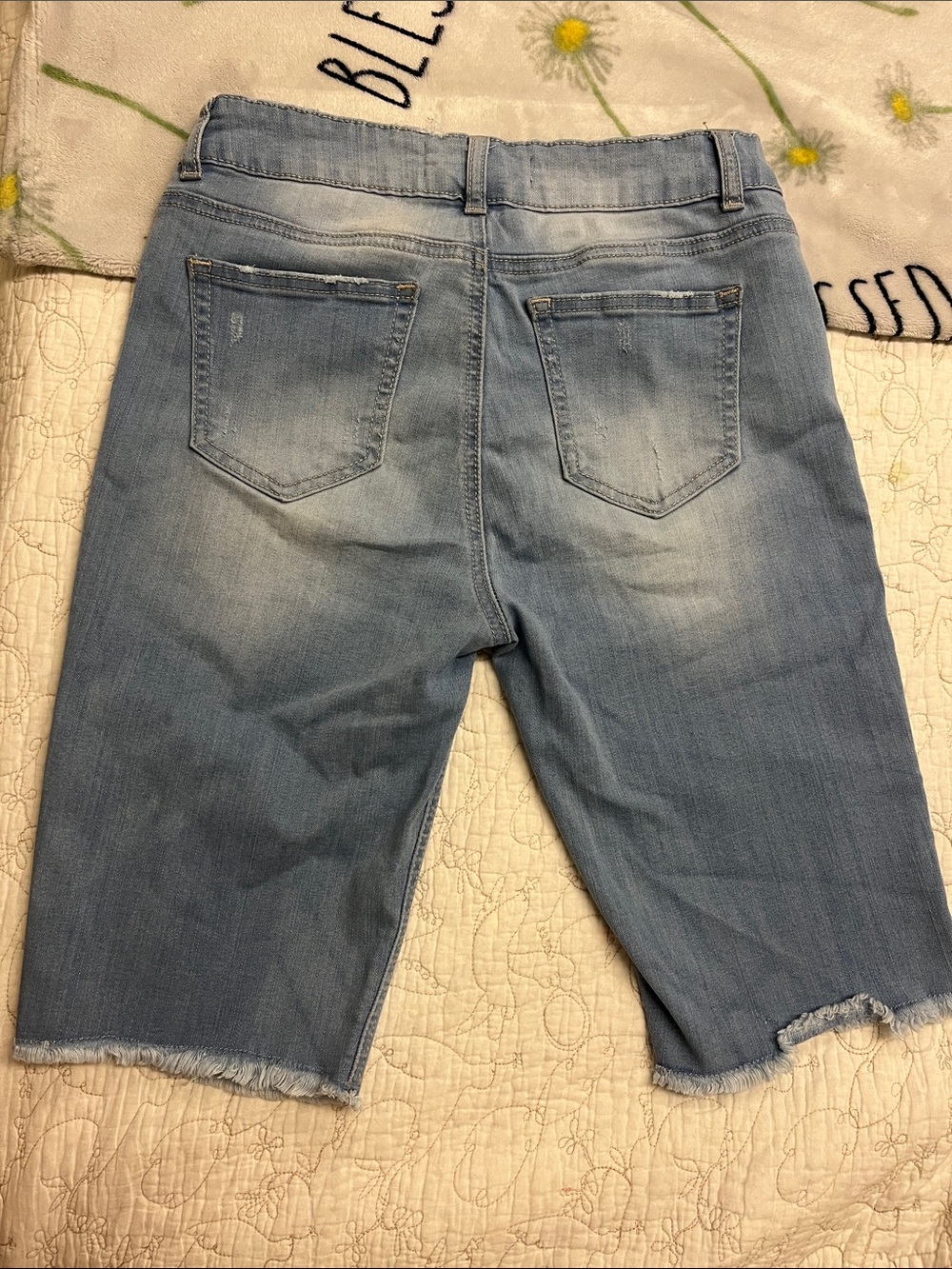 Light Blue Denim Bermuda Shorts - Picture 2 of 2